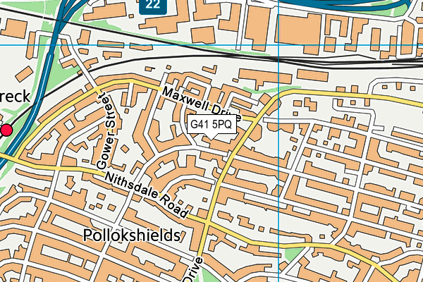 G41 5PQ map - OS VectorMap District (Ordnance Survey) G41 5PQ map - OS VectorMap District (Ordnance Survey)