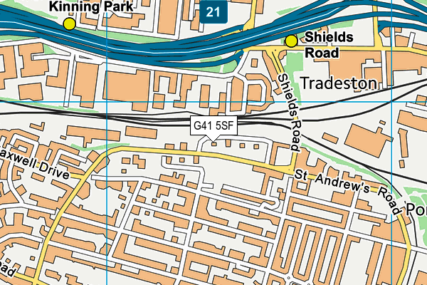 G41 5SF map - OS VectorMap District (Ordnance Survey) G41 5SF map - OS VectorMap District (Ordnance Survey)