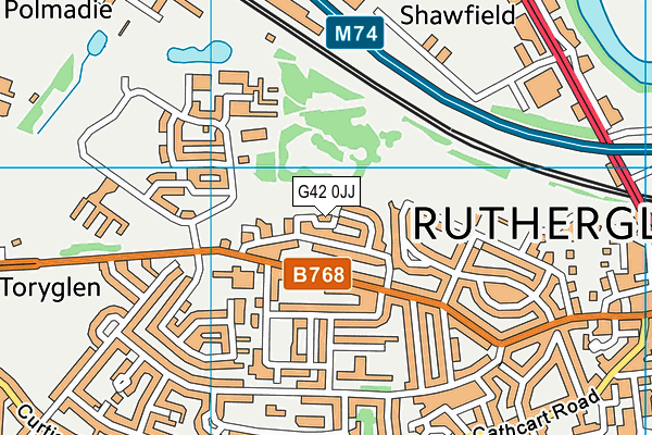 G42 0JJ map - OS VectorMap District (Ordnance Survey) G42 0JJ map - OS VectorMap District (Ordnance Survey)