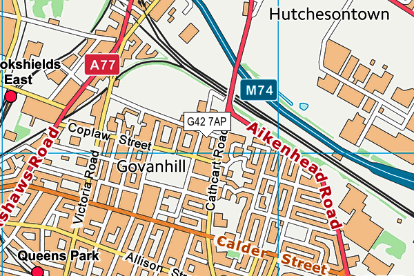 G42 7AP map - OS VectorMap District (Ordnance Survey) G42 7AP map - OS VectorMap District (Ordnance Survey)