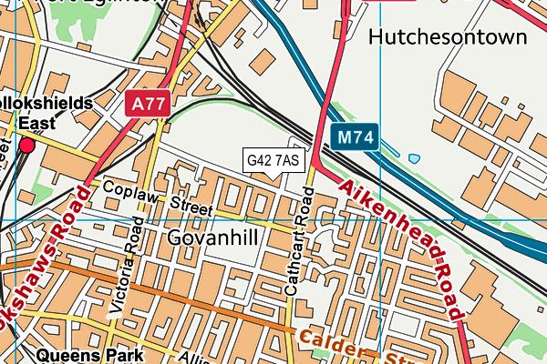 G42 7AS map - OS VectorMap District (Ordnance Survey) G42 7AS map - OS VectorMap District (Ordnance Survey)