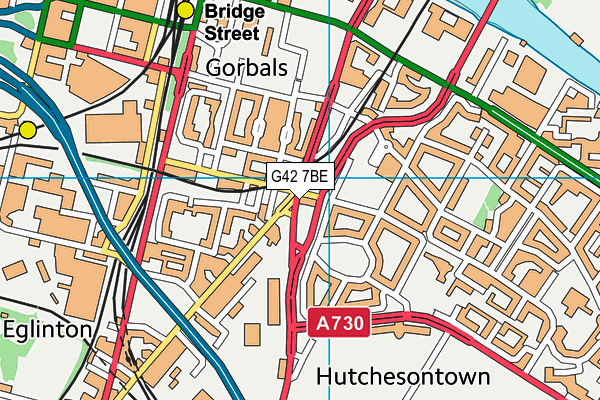 G42 7BE map - OS VectorMap District (Ordnance Survey) G42 7BE map - OS VectorMap District (Ordnance Survey)