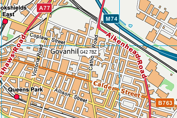 G42 7BZ map - OS VectorMap District (Ordnance Survey) G42 7BZ map - OS VectorMap District (Ordnance Survey)