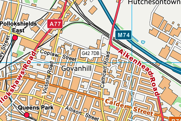 G42 7DB map - OS VectorMap District (Ordnance Survey) G42 7DB map - OS VectorMap District (Ordnance Survey)