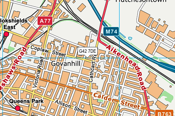 G42 7DE map - OS VectorMap District (Ordnance Survey) G42 7DE map - OS VectorMap District (Ordnance Survey)