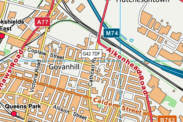 G42 7DF map - OS VectorMap District (Ordnance Survey) G42 7DF map - OS VectorMap District (Ordnance Survey)