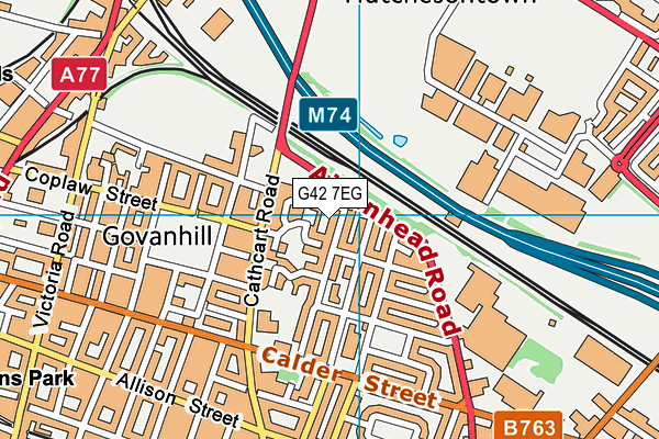 G42 7EG map - OS VectorMap District (Ordnance Survey) G42 7EG map - OS VectorMap District (Ordnance Survey)