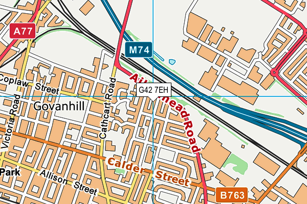 G42 7EH map - OS VectorMap District (Ordnance Survey) G42 7EH map - OS VectorMap District (Ordnance Survey)