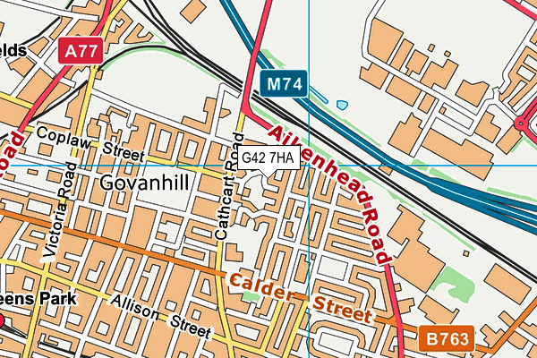 G42 7HA map - OS VectorMap District (Ordnance Survey) G42 7HA map - OS VectorMap District (Ordnance Survey)