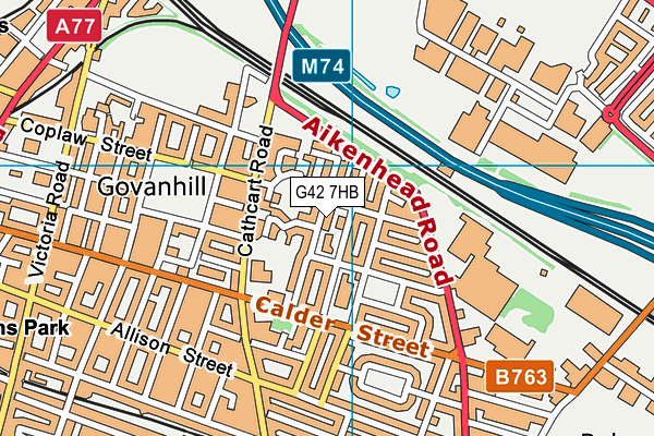 G42 7HB map - OS VectorMap District (Ordnance Survey) G42 7HB map - OS VectorMap District (Ordnance Survey)