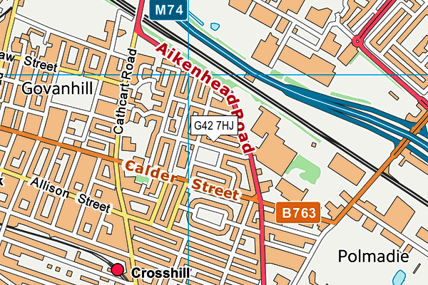 G42 7HJ map - OS VectorMap District (Ordnance Survey)