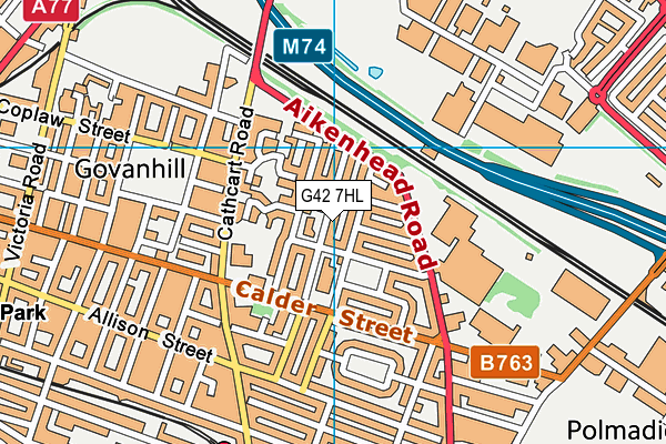 G42 7HL map - OS VectorMap District (Ordnance Survey) G42 7HL map - OS VectorMap District (Ordnance Survey)