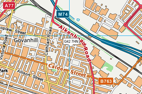 G42 7HN map - OS VectorMap District (Ordnance Survey)