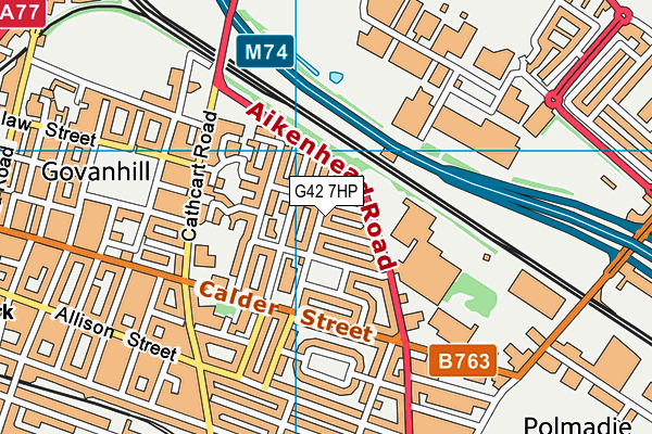 G42 7HP map - OS VectorMap District (Ordnance Survey)