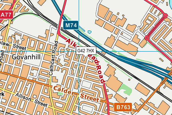 G42 7HX map - OS VectorMap District (Ordnance Survey)
