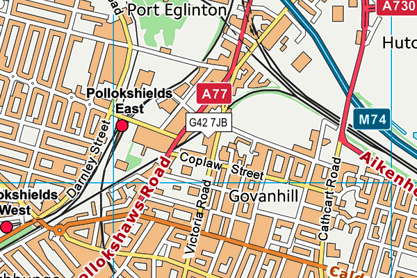 G42 7JB map - OS VectorMap District (Ordnance Survey) G42 7JB map - OS VectorMap District (Ordnance Survey)