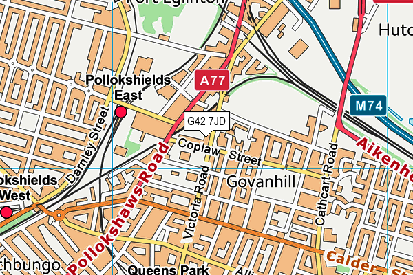 G42 7JD map - OS VectorMap District (Ordnance Survey) G42 7JD map - OS VectorMap District (Ordnance Survey)