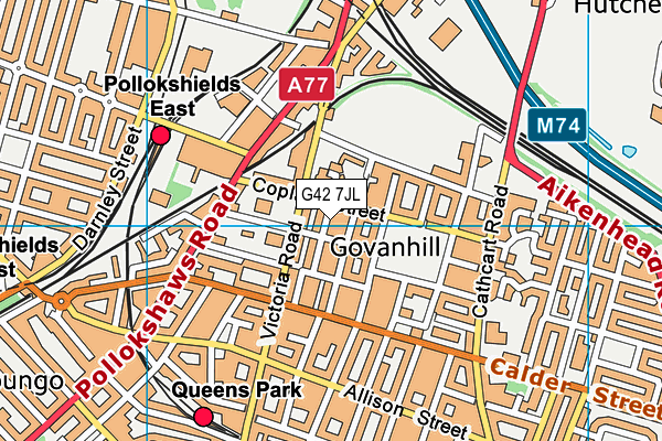 G42 7JL map - OS VectorMap District (Ordnance Survey) G42 7JL map - OS VectorMap District (Ordnance Survey)