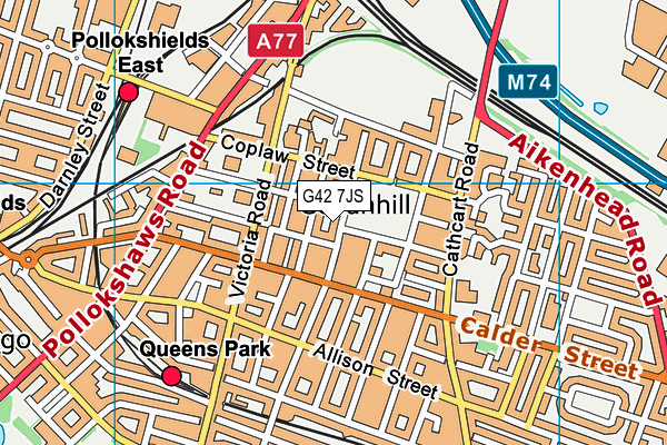 G42 7JS map - OS VectorMap District (Ordnance Survey) G42 7JS map - OS VectorMap District (Ordnance Survey)