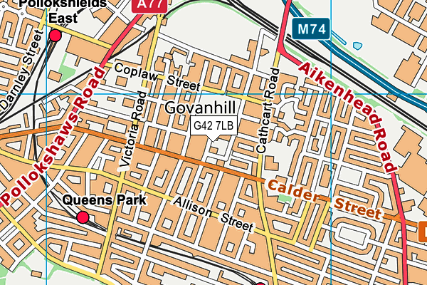 G42 7LB map - OS VectorMap District (Ordnance Survey) G42 7LB map - OS VectorMap District (Ordnance Survey)