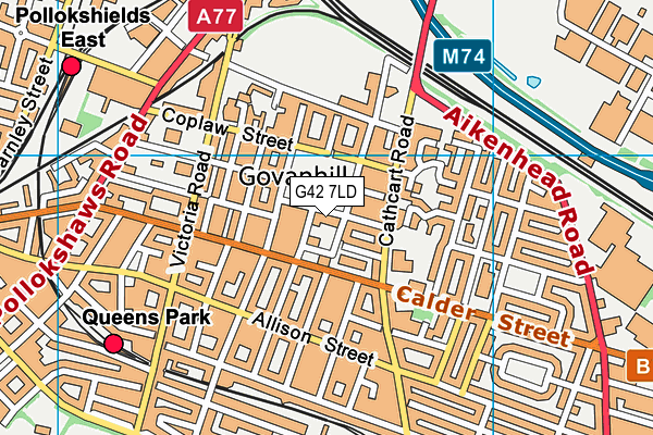 G42 7LD map - OS VectorMap District (Ordnance Survey) G42 7LD map - OS VectorMap District (Ordnance Survey)