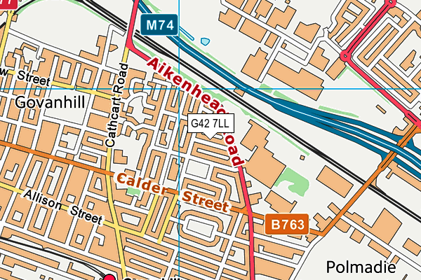 G42 7LL map - OS VectorMap District (Ordnance Survey) G42 7LL map - OS VectorMap District (Ordnance Survey)
