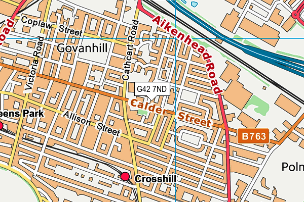 G42 7ND map - OS VectorMap District (Ordnance Survey)