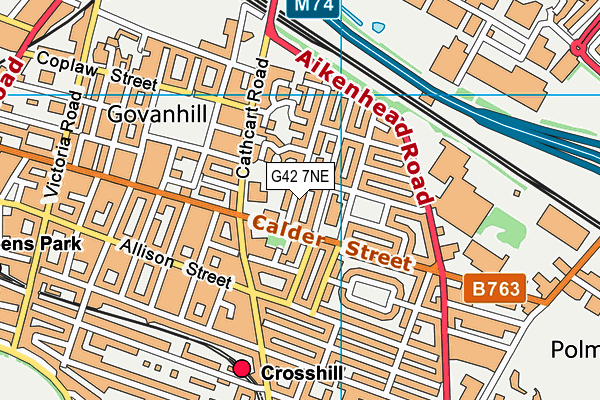 G42 7NE map - OS VectorMap District (Ordnance Survey) G42 7NE map - OS VectorMap District (Ordnance Survey)