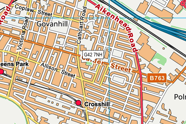 G42 7NH map - OS VectorMap District (Ordnance Survey)