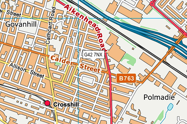 G42 7NX map - OS VectorMap District (Ordnance Survey)