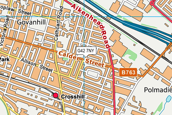 G42 7NY map - OS VectorMap District (Ordnance Survey) G42 7NY map - OS VectorMap District (Ordnance Survey)