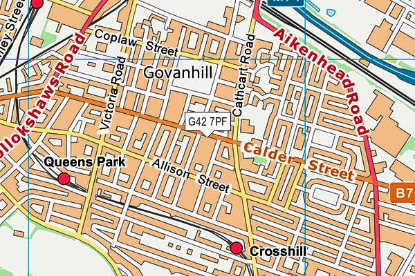 G42 7PF map - OS VectorMap District (Ordnance Survey) G42 7PF map - OS VectorMap District (Ordnance Survey)