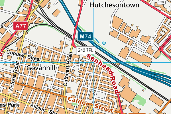G42 7PL map - OS VectorMap District (Ordnance Survey) G42 7PL map - OS VectorMap District (Ordnance Survey)