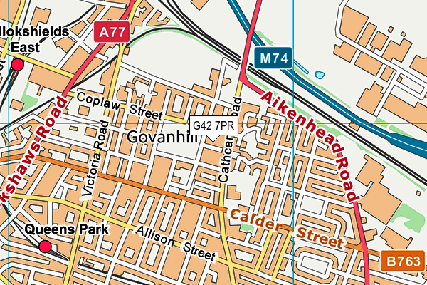 G42 7PR map - OS VectorMap District (Ordnance Survey) G42 7PR map - OS VectorMap District (Ordnance Survey)