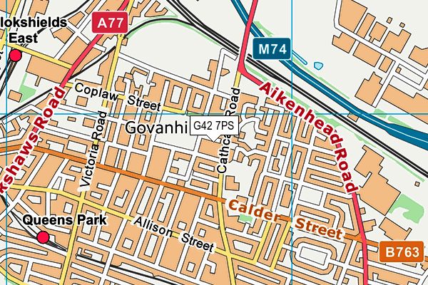 G42 7PS map - OS VectorMap District (Ordnance Survey) G42 7PS map - OS VectorMap District (Ordnance Survey)