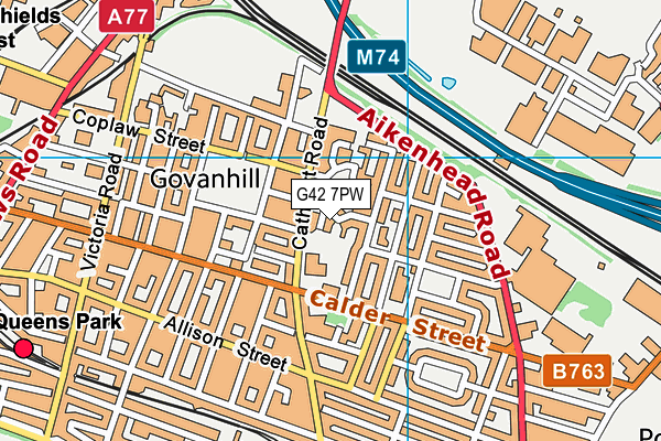 G42 7PW map - OS VectorMap District (Ordnance Survey) G42 7PW map - OS VectorMap District (Ordnance Survey)