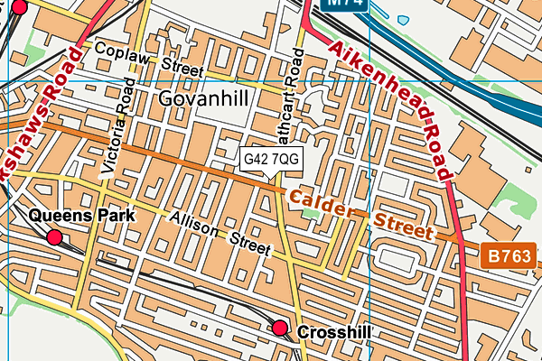 G42 7QG map - OS VectorMap District (Ordnance Survey) G42 7QG map - OS VectorMap District (Ordnance Survey)