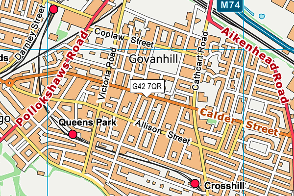 G42 7QR map - OS VectorMap District (Ordnance Survey) G42 7QR map - OS VectorMap District (Ordnance Survey)