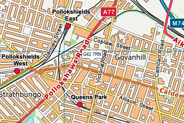 G42 7RN map - OS VectorMap District (Ordnance Survey) G42 7RN map - OS VectorMap District (Ordnance Survey)