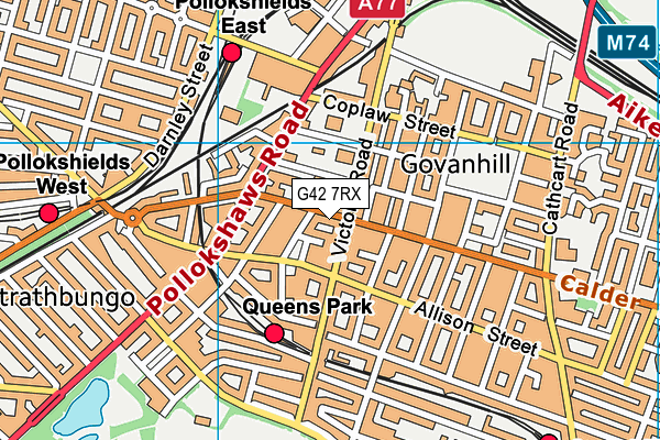 G42 7RX map - OS VectorMap District (Ordnance Survey) G42 7RX map - OS VectorMap District (Ordnance Survey)