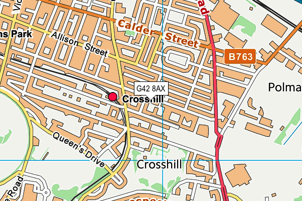 G42 8AX map - OS VectorMap District (Ordnance Survey) G42 8AX map - OS VectorMap District (Ordnance Survey)