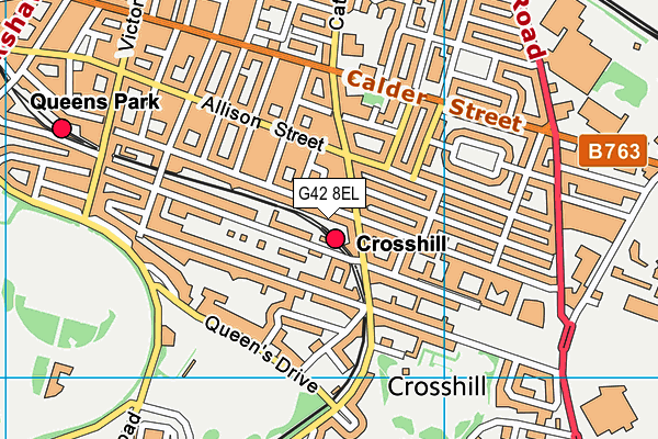 G42 8EL map - OS VectorMap District (Ordnance Survey) G42 8EL map - OS VectorMap District (Ordnance Survey)