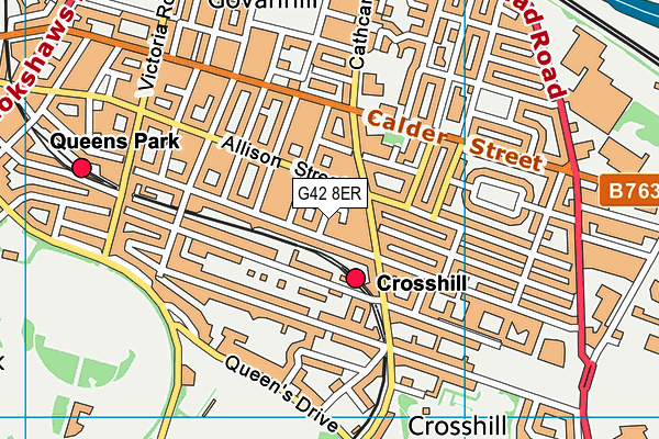G42 8ER map - OS VectorMap District (Ordnance Survey) G42 8ER map - OS VectorMap District (Ordnance Survey)