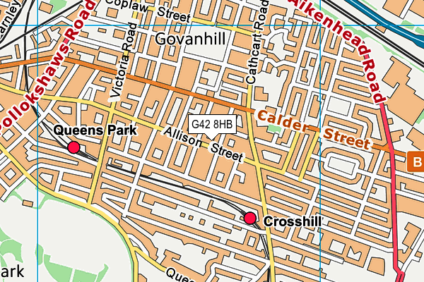 G42 8HB map - OS VectorMap District (Ordnance Survey) G42 8HB map - OS VectorMap District (Ordnance Survey)