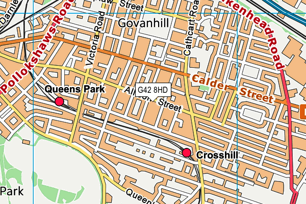 G42 8HD map - OS VectorMap District (Ordnance Survey) G42 8HD map - OS VectorMap District (Ordnance Survey)