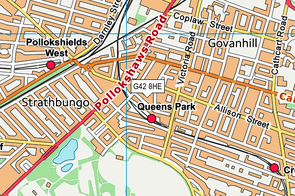 G42 8HE map - OS VectorMap District (Ordnance Survey) G42 8HE map - OS VectorMap District (Ordnance Survey)