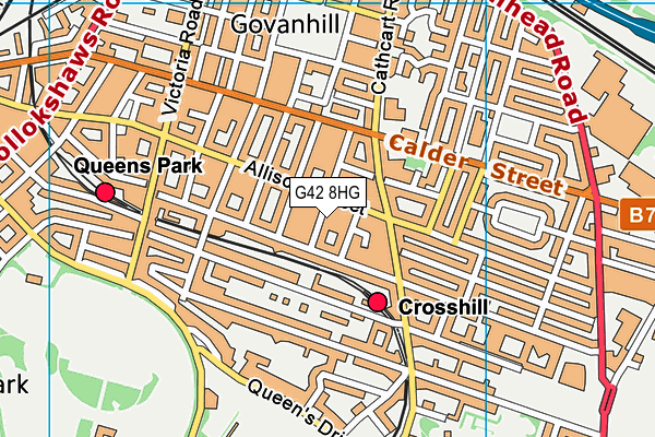 G42 8HG map - OS VectorMap District (Ordnance Survey) G42 8HG map - OS VectorMap District (Ordnance Survey)