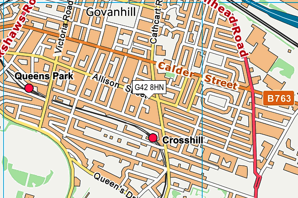 G42 8HN map - OS VectorMap District (Ordnance Survey) G42 8HN map - OS VectorMap District (Ordnance Survey)