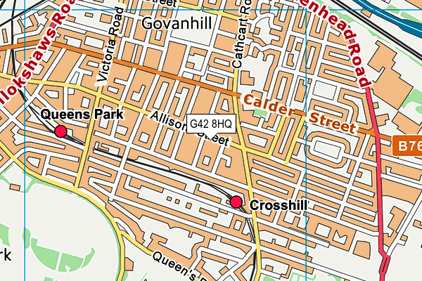 G42 8HQ map - OS VectorMap District (Ordnance Survey) G42 8HQ map - OS VectorMap District (Ordnance Survey)