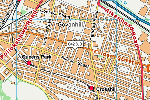G42 8JD map - OS VectorMap District (Ordnance Survey) G42 8JD map - OS VectorMap District (Ordnance Survey)